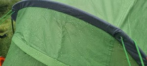 帳篷防水塗層潮濕水解特寫